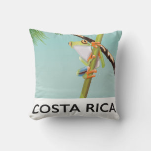 Costa Rica Baumfrosch Urlaubs Poster Kissen