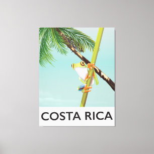 Costa Rica Baumfrosch Urlaubs Poster Leinwanddruck
