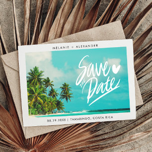 Costa Rica Beach Hochzeit in Urlaubsort Save the D Save The Date