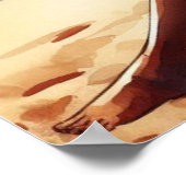 Costa Rica Beach Pura Vida Aquarell Poster (Ecke)