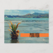 Costa Rica Beach Pura Vida Postcard Postkarte (Vorderseite)
