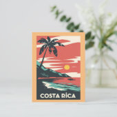 Costa Rica Beach Pura Vida Postkarte (Stehend Vorderseite)