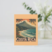 Costa Rica Beach, Pura Vida Postkarte (Stehend Vorderseite)