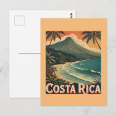 Costa Rica Beach, Pura Vida Postkarte (Vorne/Hinten)