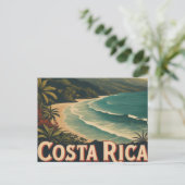 Costa Rica Beach Pura Vida Postkarte (Stehend Vorderseite)