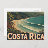 Costa Rica Beach Pura Vida Postkarte (Vorne/Hinten)