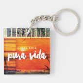 Costa Rica Beach Pura Vida Souvenir Schlüsselanhänger (Rückseite)