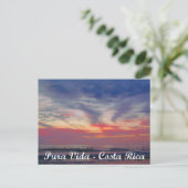 Costa Rica Beach Sunset Pura Vida Postcard Postkarte (Stehend Vorderseite)