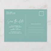 Costa Rica Beach Wedding rettet die Daten Ankündigungspostkarte (Rückseite)