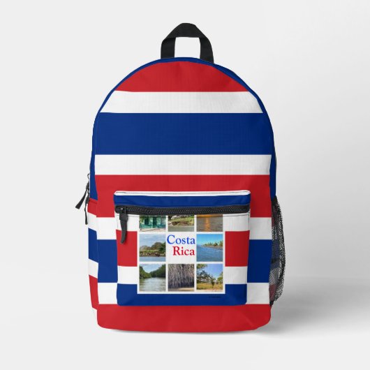 Costa Rica Bedruckter Rucksack (Vorderseite)