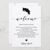 Costa Rica - Begrüßungsbrief und Reisekarte Programm (Vorne/Hinten)