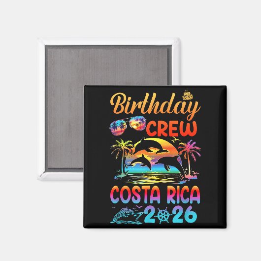 Costa Rica Birthday Trip Vacation 2026 Matching Gr Magnet (Vorderseite/Rückseite)