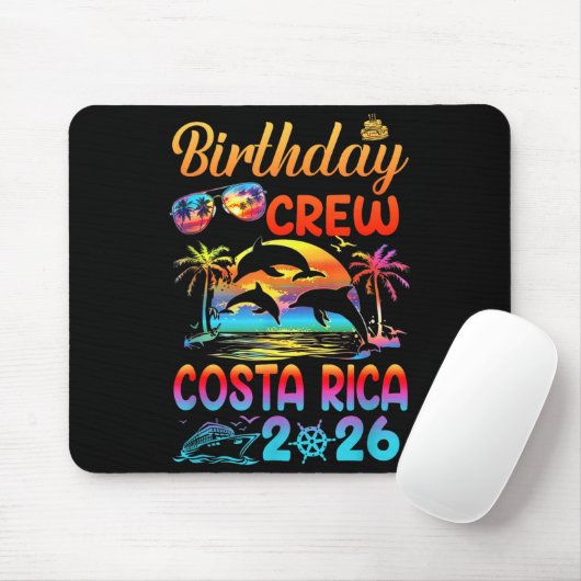 Costa Rica Birthday Trip Vacation 2026 Matching Gr Mousepad (Mit Mouse)