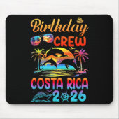 Costa Rica Birthday Trip Vacation 2026 Matching Gr Mousepad (Vorne)