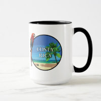 Costa Rica - Black 15 oz Ringer Tasse