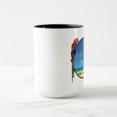 Costa Rica - Black 15 oz Ringer Tasse (Zentrum)