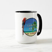 Costa Rica - Black 15 oz Ringer Tasse (VorderseiteRechts)