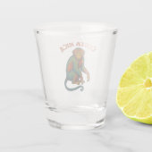 Costa Rica Bunter Affe Schnapsglas (Rückseite)