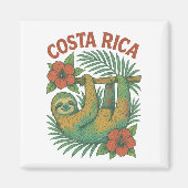 Costa Rica Colorful Tropical Sloth Magnet (Vorne)