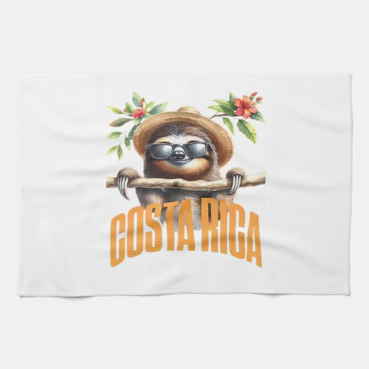 Costa Rica cool sloth Classic T-Shirt Geschirrtuch (Horizontal)