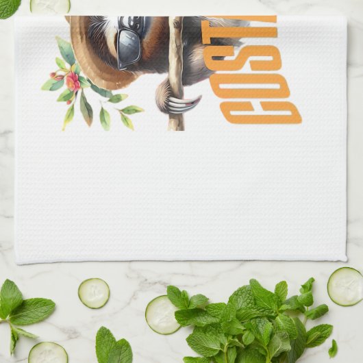 Costa Rica cool sloth Classic T-Shirt Geschirrtuch (Gefaltet)