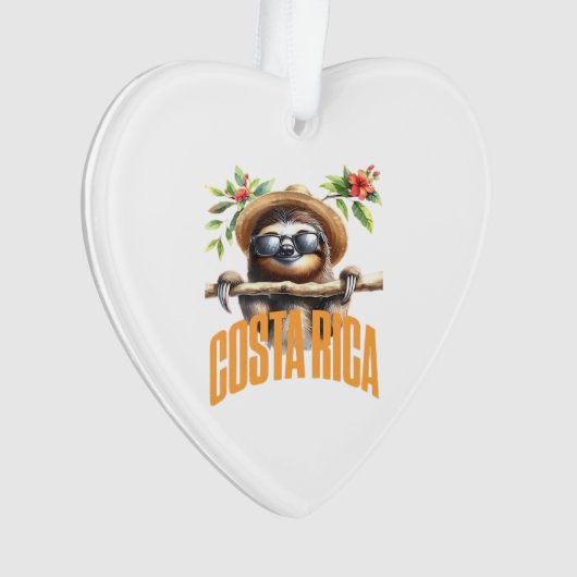 Costa Rica cool sloth Classic T-Shirt Ornament (Vorderseite)