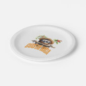 Costa Rica cooler, klassischer T - Shirt Pappteller (Schrägansicht)