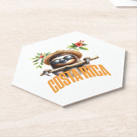 Costa Rica cooler, klassischer T - Shirt Untersetzer (angewinkelt)