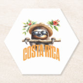 Costa Rica cooler, klassischer T - Shirt Untersetzer (Vorderseite)