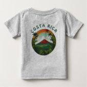 Costa Rica Custom Volcano Baby T-shirt (Rückseite)