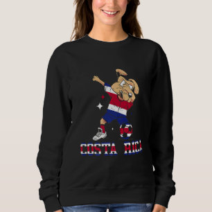 Costa Rica Dabbing Dog Fußball Fußball Ball Costa Sweatshirt