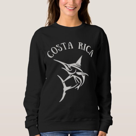 Costa Rica Deep Sea Fishing Jumping Marlin Sweatshirt (Vorderseite)