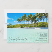 Costa Rica Destination Beach Wedding Save The Date (Vorderseite)