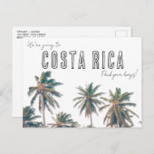 Costa Rica Destination Beach Wedding Save the Date Postkarte (Vorne/Hinten)