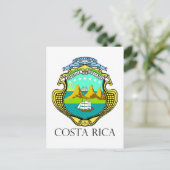 COSTA RICA - Emblem/Fahne/Wappen/Symbol Postkarte (Stehend Vorderseite)