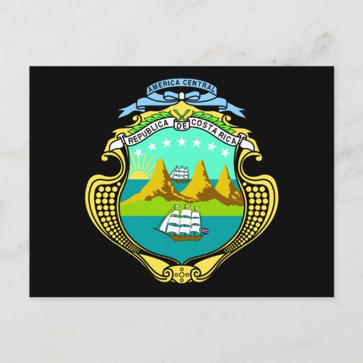 Costa rica Emblem Postkarte (Vorderseite)
