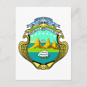 Costa rica Emblem Postkarte