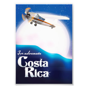 Costa rica Erlebnismond Reiseplakat Fotodruck
