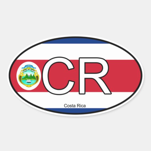 Costa Rica Euro Sticker (Vorderseite)