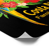 Costa Rica Familienurlaub Parrot Blume Tropisch Poster (Ecke)