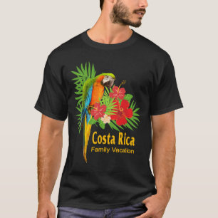 Costa Rica Familienurlaub Parrot Blume Tropisch T-Shirt