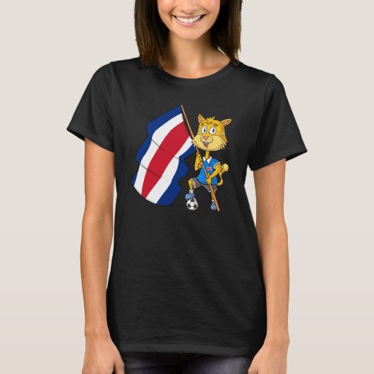 Costa Rica Fan Cat 1 T-Shirt (Vorderseite)