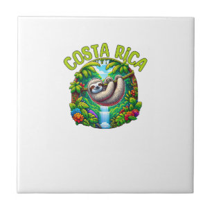 Costa Rica Faultier - Tropischer Regenwald Wasserf Fliese
