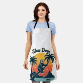 Costa Rica Faultier Vintage Sonnenuntergang Reise  Schürze (Getragen)