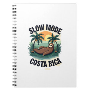 Costa Rica Faultier Vintage Urlaubsshirt Notizblock