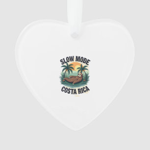 Costa Rica Faultier Vintage Urlaubsshirt Ornament