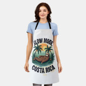Costa Rica Faultier Vintage Urlaubsshirt Schürze (Getragen)