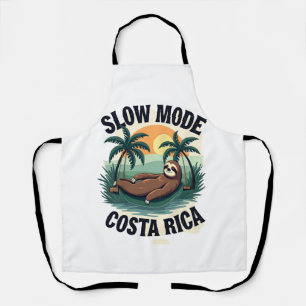 Costa Rica Faultier Vintage Urlaubsshirt Schürze