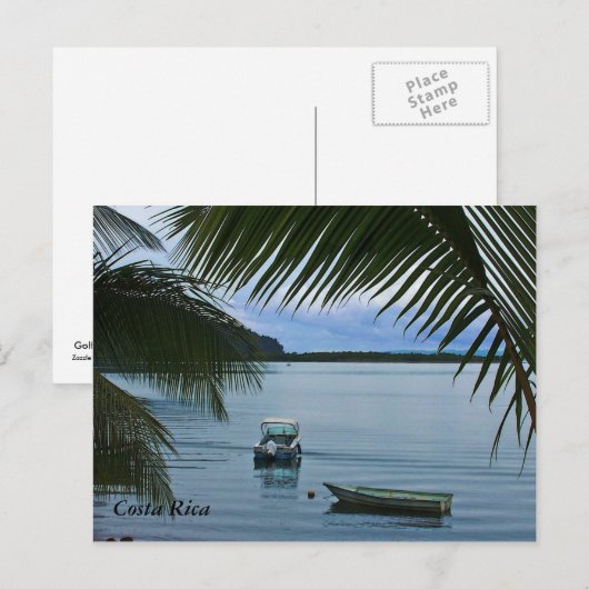 Costa Rica Fischerboote Postkarte (Vorne/Hinten)