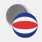 Costa Rica Fisheye Flag Magnet (Vorderseite/Rückseite)